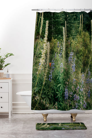 Hannah Kemp PNW Wildflowers Shower Curtain And Mat