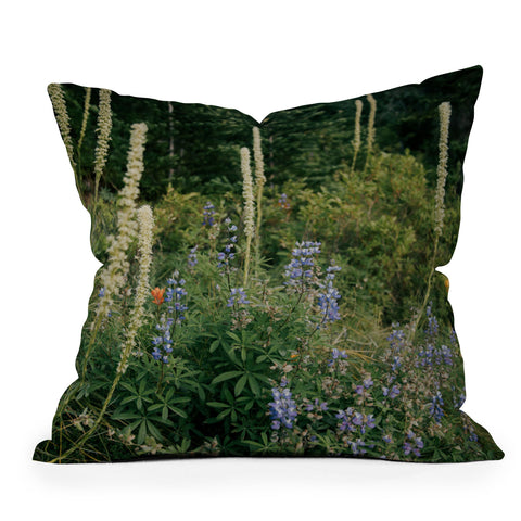 Hannah Kemp PNW Wildflowers Outdoor Throw Pillow