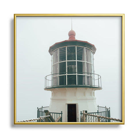 Hannah Kemp Point Reyes Lighthouse Square Metal Framed Art Print