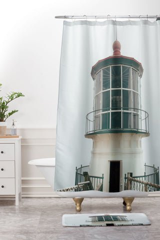 Hannah Kemp Point Reyes Lighthouse Shower Curtain And Mat