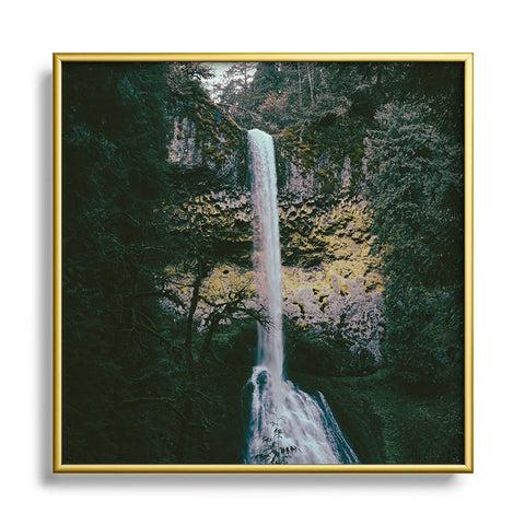 Hannah Kemp Pup Creek Falls Square Metal Framed Art Print