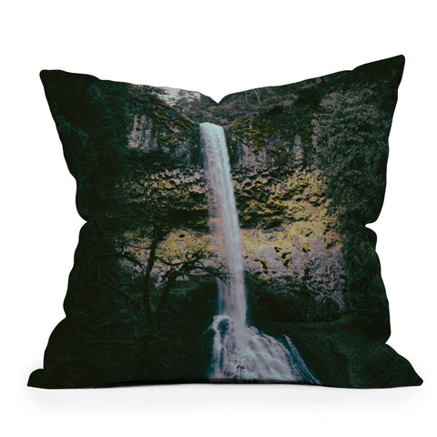 Hannah Kemp Pup Creek Falls Outdoor Throw Pillow