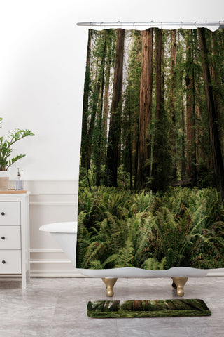 Hannah Kemp Redwood Forest Shower Curtain And Mat