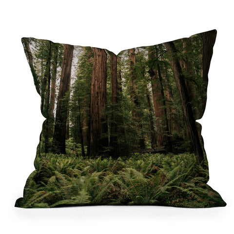 Hannah Kemp Redwood Forest Throw Pillow