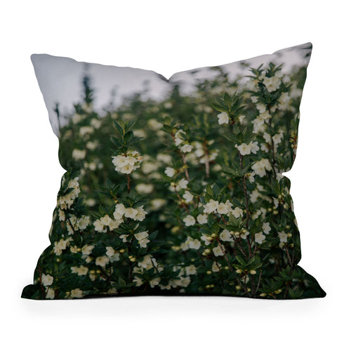 Hannah Kemp Rhododendron Albiflorum Throw Pillow