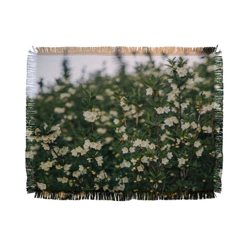 Hannah Kemp Rhododendron Albiflorum Throw Blanket
