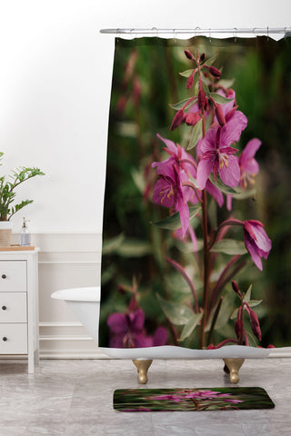 Hannah Kemp River Beauty Willowherb Shower Curtain And Mat