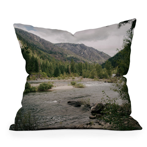 Hannah Kemp River Escape Outdoor Throw Pillow