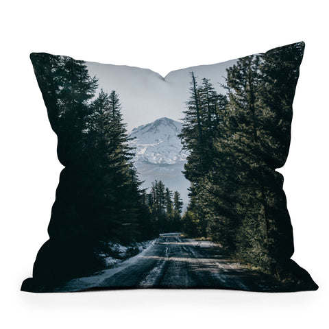 Hannah Kemp Road to Hood Outdoor Throw Pillow