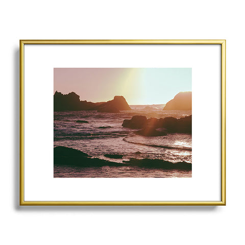 Hannah Kemp Rocky Sun Kissed Tides Metal Framed Art Print