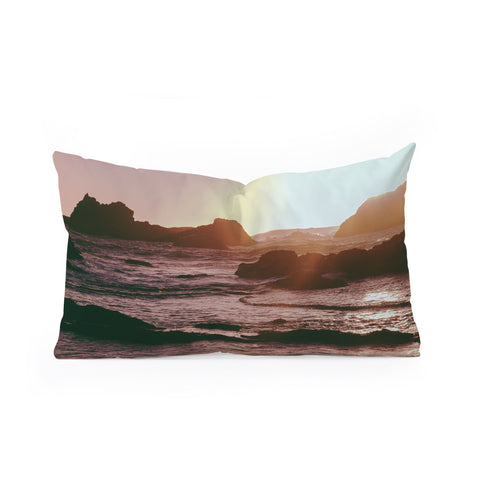 Hannah Kemp Rocky Sun Kissed Tides Oblong Throw Pillow