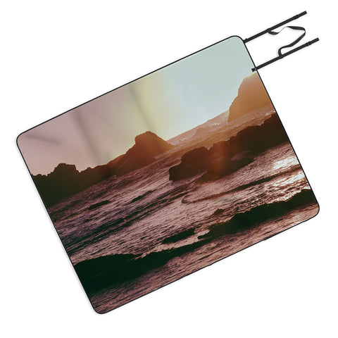 Hannah Kemp Rocky Sun Kissed Tides Picnic Blanket