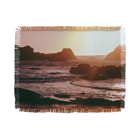 Hannah Kemp Rocky Sun Kissed Tides Throw Blanket