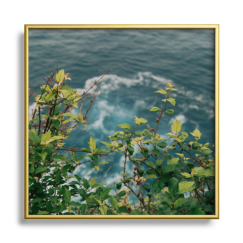 Hannah Kemp Sea Greens Square Metal Framed Art Print