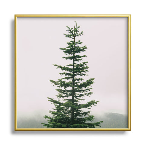 Hannah Kemp Single Tree Square Metal Framed Art Print