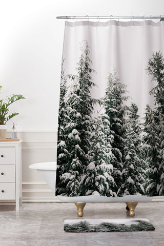 Hannah Kemp Snow Fallen Shower Curtain And Mat