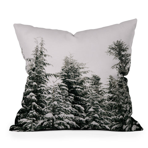 Hannah Kemp Snow Fallen Outdoor Throw Pillow