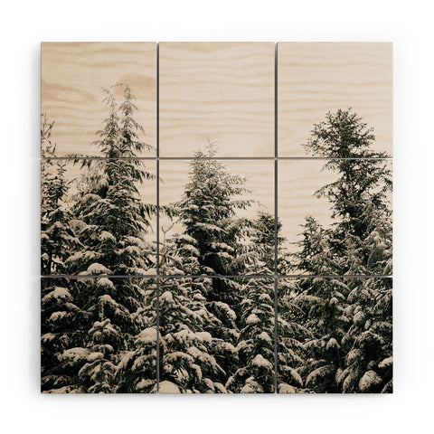 Hannah Kemp Snow Fallen Wood Wall Mural