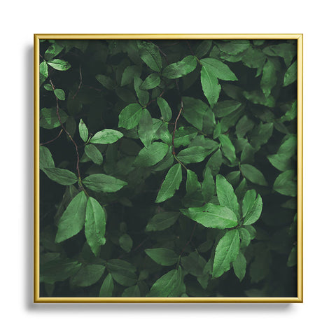 Hannah Kemp Some Greenery Square Metal Framed Art Print