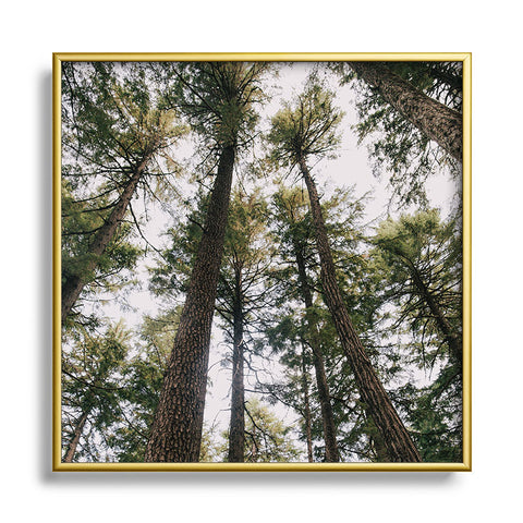 Hannah Kemp Some Trees Square Metal Framed Art Print