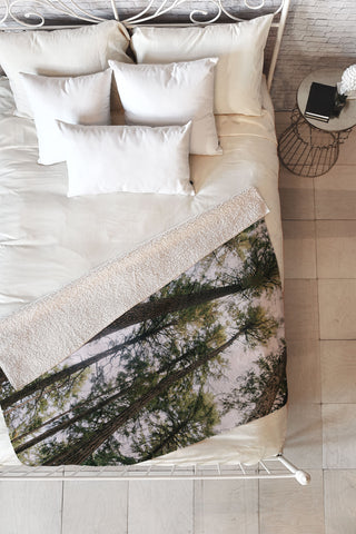 Hannah Kemp Some Trees Fleece Throw Blanket