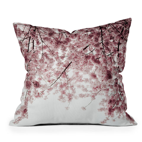 Hannah Kemp Spring Cherry Blossoms Throw Pillow
