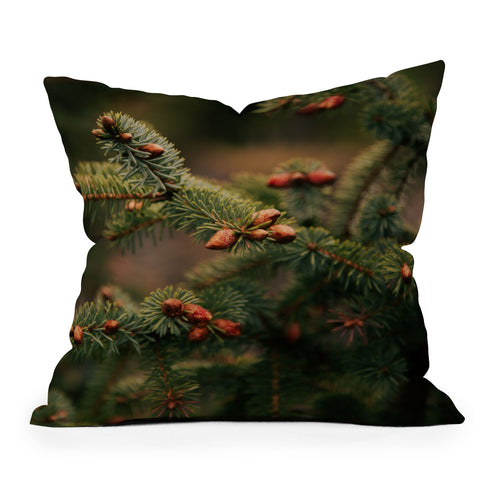 Hannah Kemp Spruce Tips Outdoor Throw Pillow