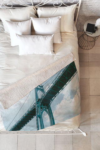 Hannah Kemp St Johns Bridge Fleece Throw Blanket
