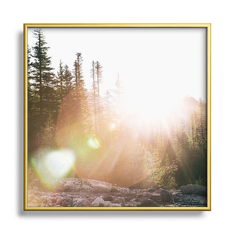 Hannah Kemp Sun Flare Square Metal Framed Art Print