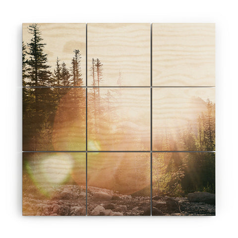 Hannah Kemp Sun Flare Wood Wall Mural