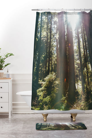 Hannah Kemp Sunny Forest Shower Curtain And Mat