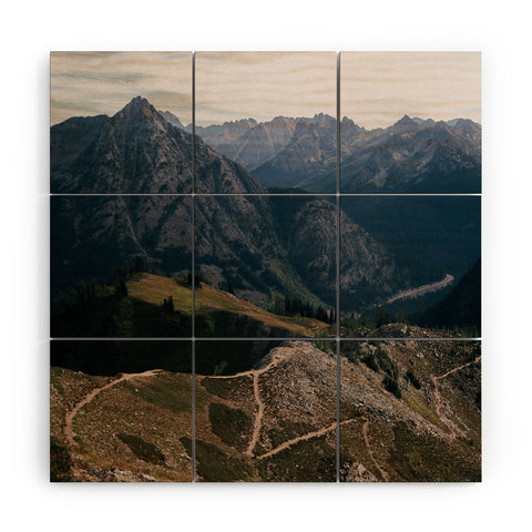 Hannah Kemp Switchbacks Wood Wall Mural