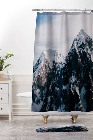Hannah Kemp The Alaska Range Shower Curtain And Mat