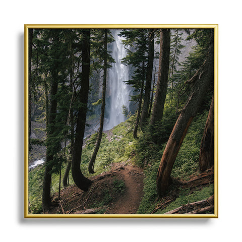 Hannah Kemp To the Falls Square Metal Framed Art Print