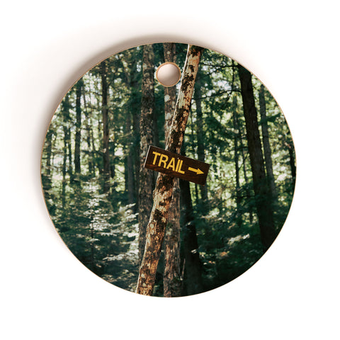 Hannah Kemp Trail Sign Cutting Board Round