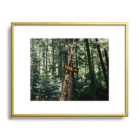 Hannah Kemp Trail Sign Metal Framed Art Print