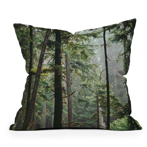 Hannah Kemp Tranquil Forest Outdoor Throw Pillow