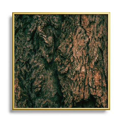 Hannah Kemp Tree Bark Square Metal Framed Art Print