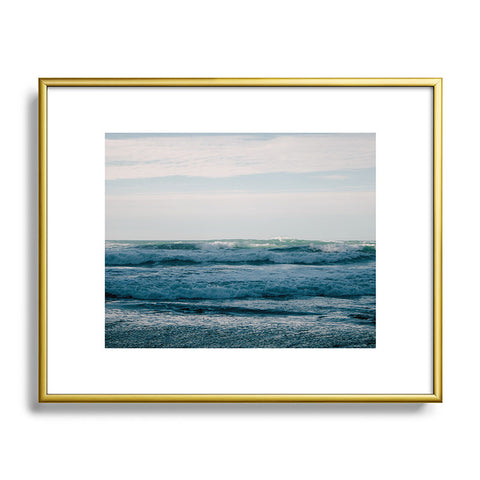 Hannah Kemp Waves Metal Framed Art Print