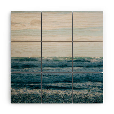 Hannah Kemp Waves Wood Wall Mural