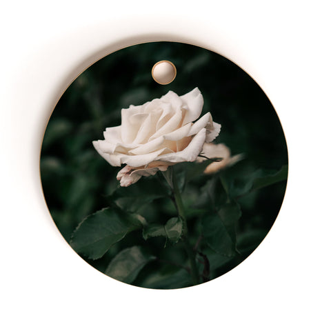 Hannah Kemp White Rose Cutting Board Round