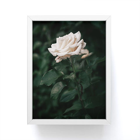 Hannah Kemp White Rose Framed Mini Art Print