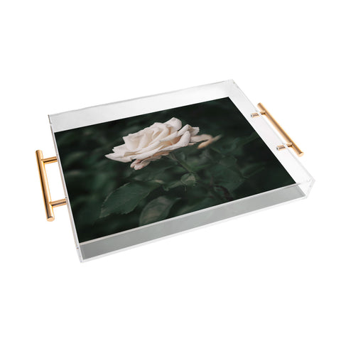 Hannah Kemp White Rose Acrylic Tray