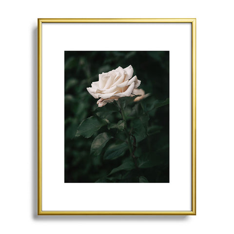 Hannah Kemp White Rose Metal Framed Art Print