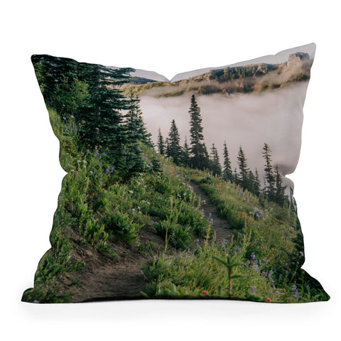 Hannah Kemp Wildflower Hike II Throw Pillow