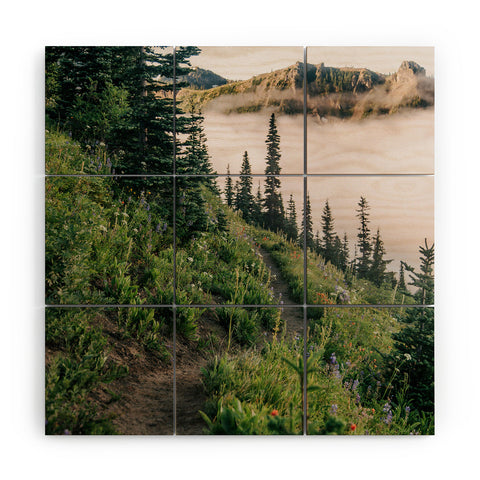 Hannah Kemp Wildflower Hike II Wood Wall Mural