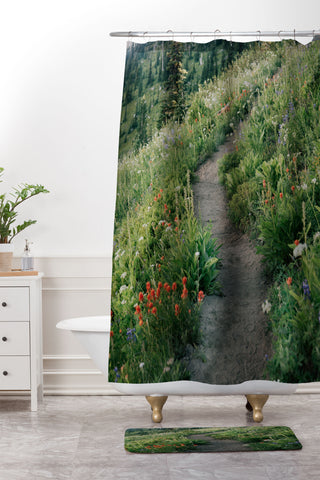 Hannah Kemp Wildflower Hike Shower Curtain And Mat