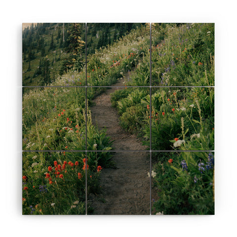 Hannah Kemp Wildflower Hike Wood Wall Mural