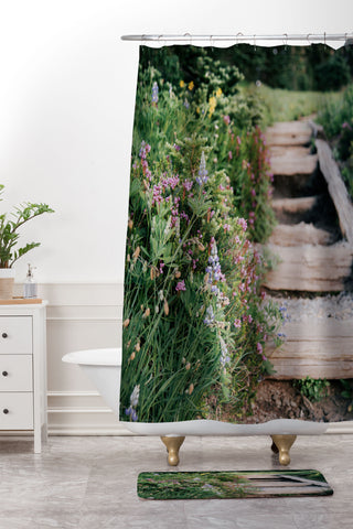 Hannah Kemp Wildflower Steps Shower Curtain And Mat