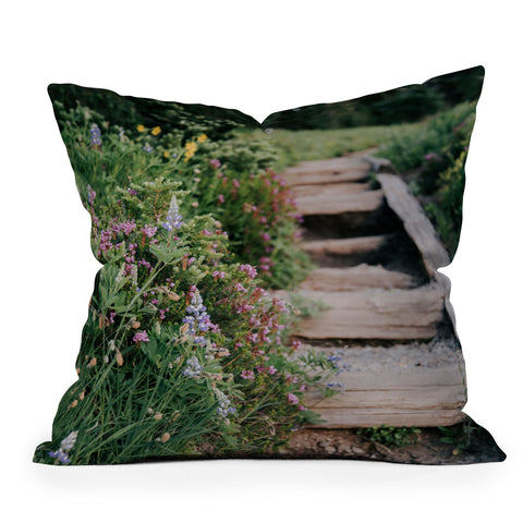 Hannah Kemp Wildflower Steps Throw Pillow